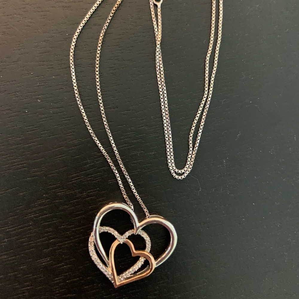 Sterling silver Heart Necklace - Mother’s Day